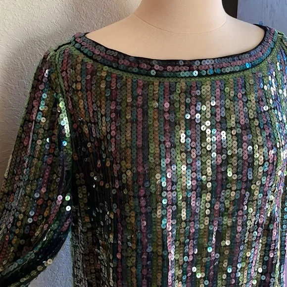 Elizabeth & James Multi Sequin Mini Dress - Picture 9 of 12